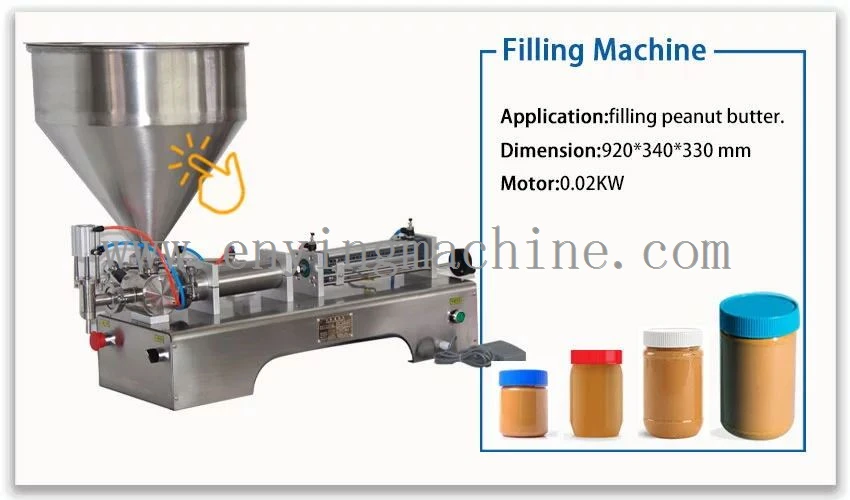 product-800-450 semi-automatic tahini nut butter filling machine